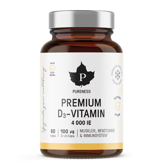 Huvudbild Premium D-Vitamin 4000IE 60 kapslar (b.före ...