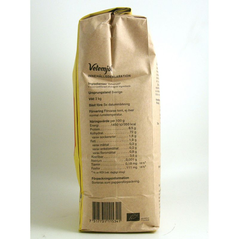 Vetemjöl 2kg EKO KRAV