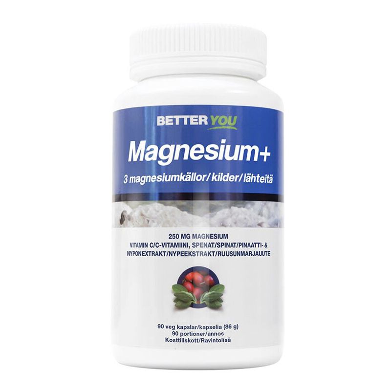 Magnesium+ 90 kapslar